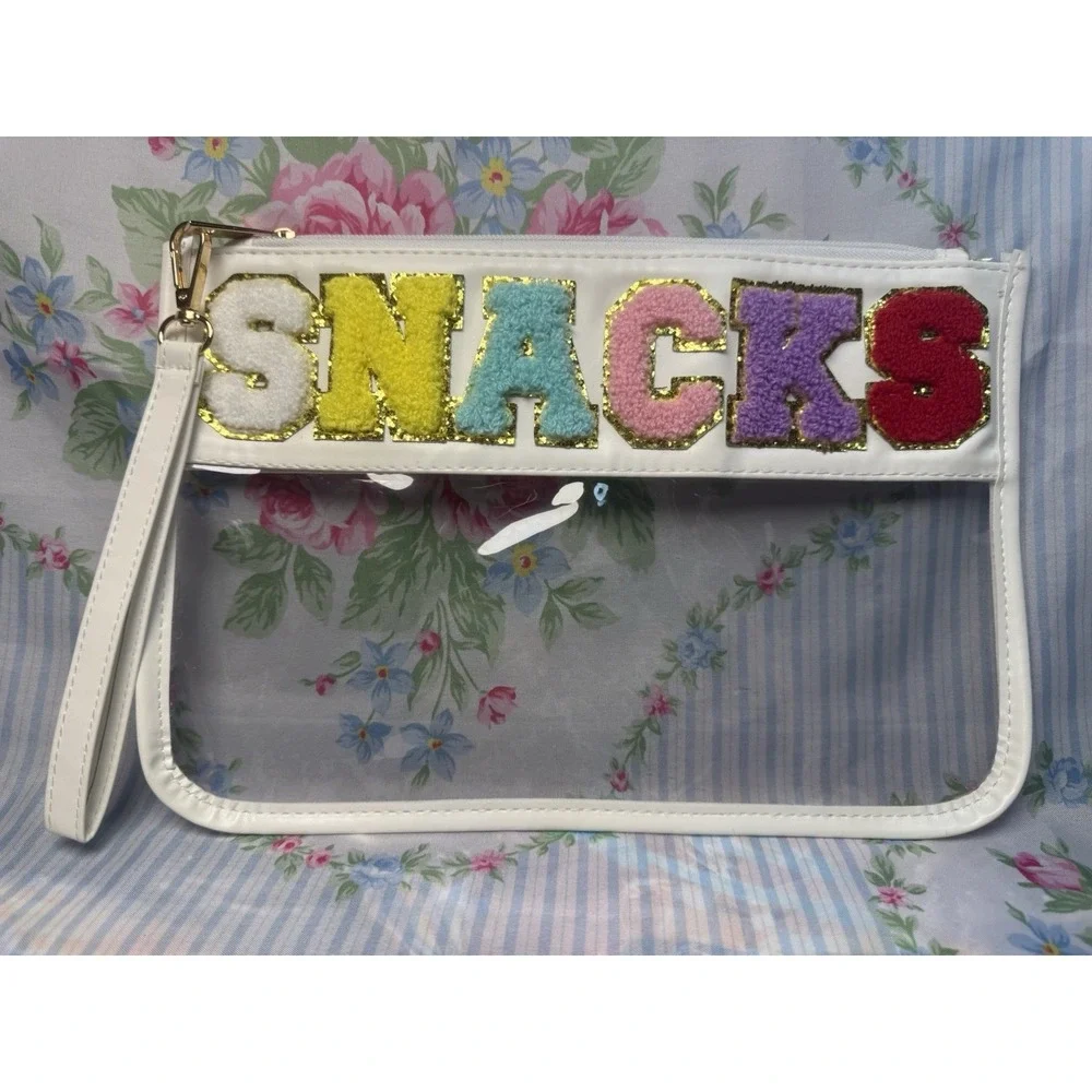 Clear‎ SNACKS Wristlet Pouch 8x12